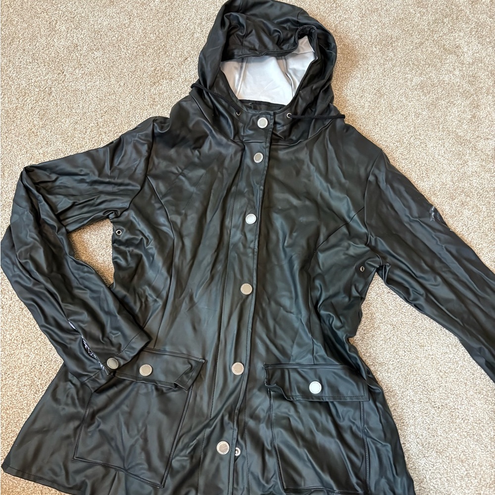 Women's Black Hooded Utility Jacket